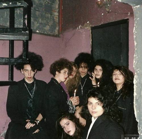 squelettedelicieux:Goths at the Treibhaus, the first goth club in BrazilJuly, 1991