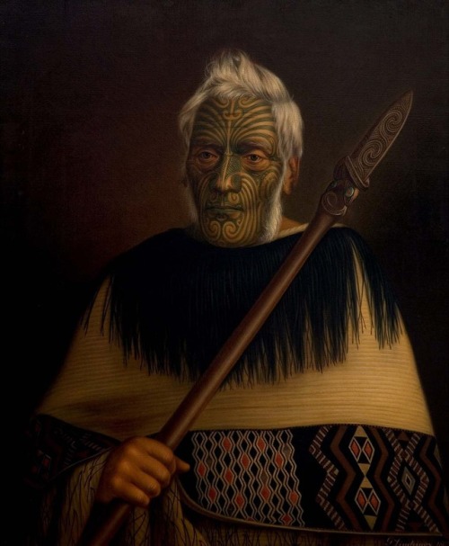 Maori portraits by Gottfried Lindauer. Click to see names