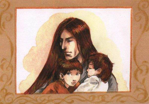 petitedilly:Maedhros and his twin brothers Amrod and Amras, by Catherine Chmiel(My Maedhros angst is