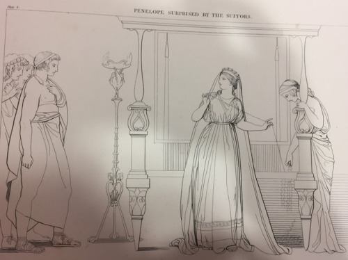 clodiuspulcher: Beautiful [labelled] Illustrations by John Flaxman of the Odyssey in a book dating f