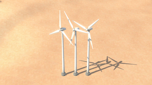 potato-ballad-sims:Animated Wind Turbines Tired of that piddly lil’ windmill from the store, a