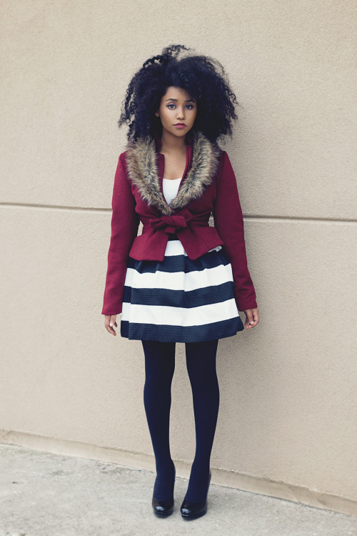 milkandtwee: COAT: Forever21 TOP: Forever21 SKIRT: Target TIGHTS: H&amp;M SHOES: PaylessSorry I 