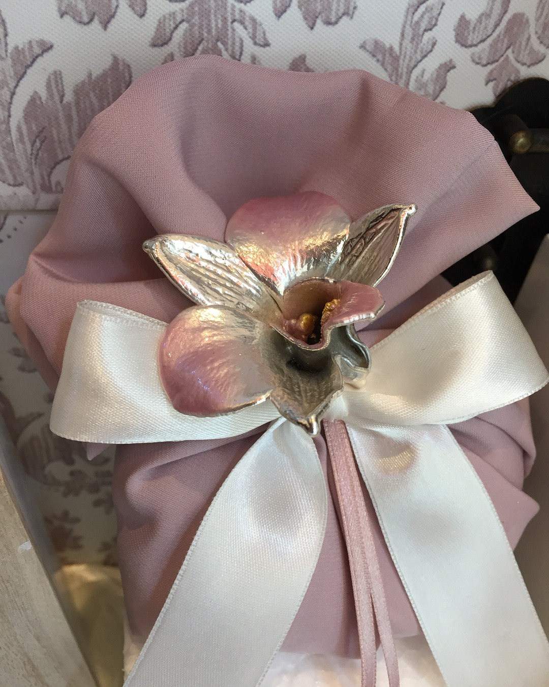 Anna Creazioni Bomboniere Confetti Matrimonio A Tema Orchidea Elegante Sacchetto Di