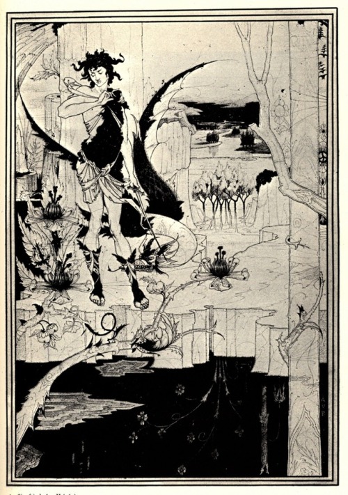 Aubrey Beardsley,Siegfried illustration, act II ,c.1892 - 1893Ink and wash on paper