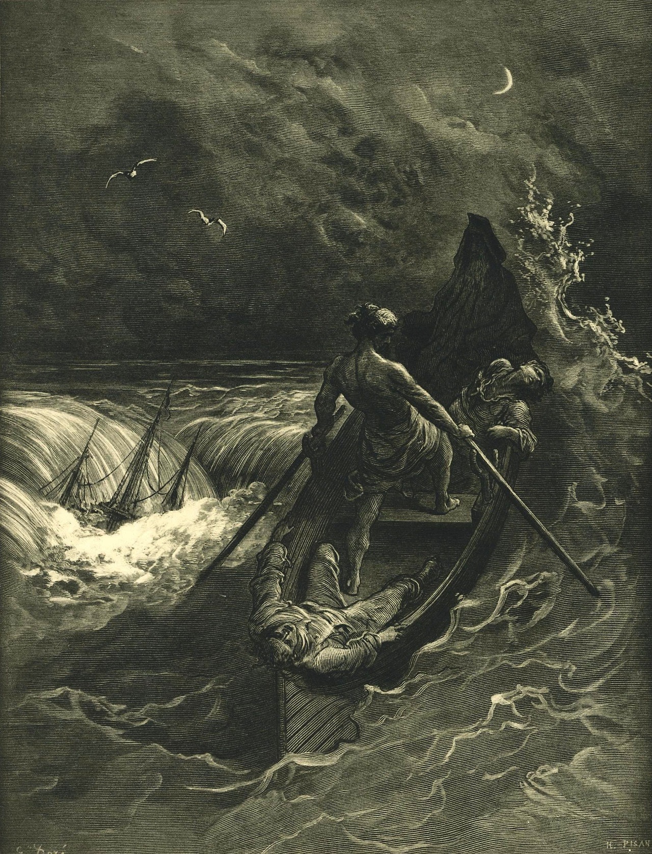 magictransistor:  Gustave Doré, The Rime of the Ancient Mariner, 1876. 