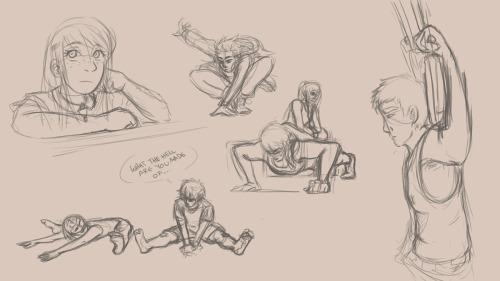 OC doodles, gym timeI did use refs for some of these so I guess they could count for my daily refere