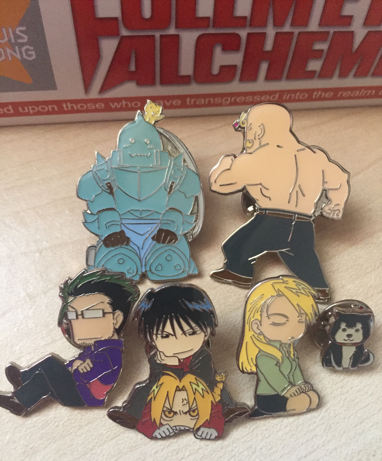 Fullmetal Alchemist Merchandise — ↳ Fullmetal Alchemist mini enamel pin set  (with...