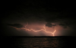 forbiddenforrest:  Lightning in poole harbour.