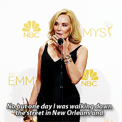-americanhorrorstory:  addictedahs: Hail the supreme and Emmy Winner, Jessica Lange! We also congratulate Kathy Bates!   An American Horror Story Blog