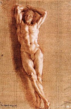 Study for a naked telemon. Anton Raphael Mengs. German. 1728-1779.