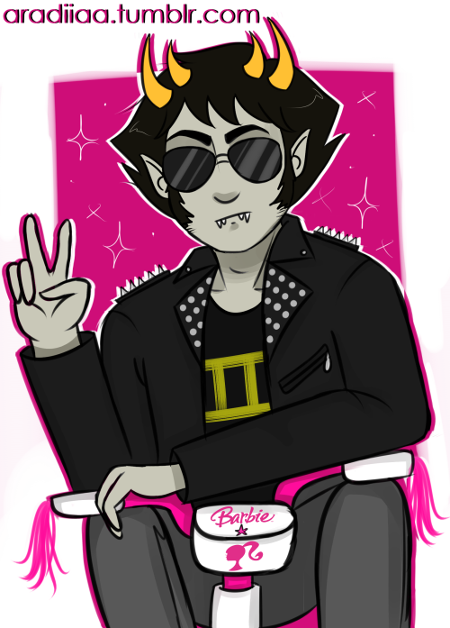 aradiiaa:Oh DAMN he’s too cool for us allBiker Sollux on a tricycle during the stream, inspired by a