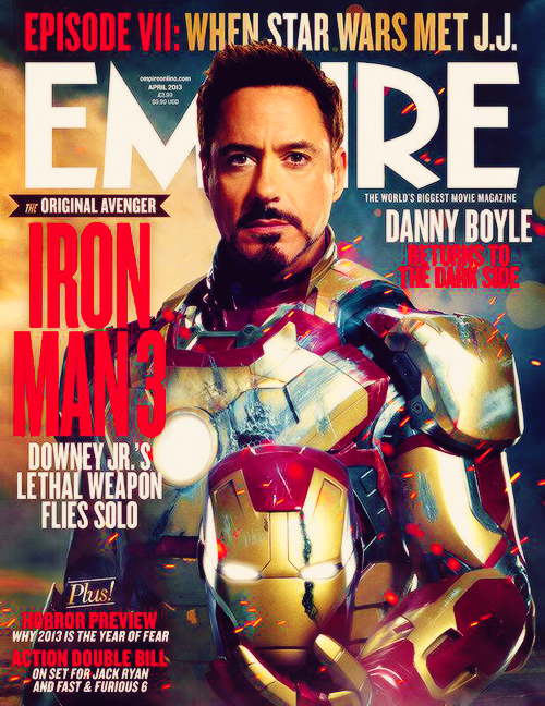 brrochu:   Robert Downey Jr. as Tony Stark in Iron Man 3 for Empire Magazine (*)  