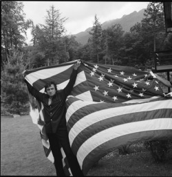 vavavoomrevisited:  istartedoutonburgundy:  Johnny Cash, 1974  Happy fourth of July , the man in black 