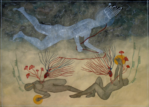 thunderstruck9: Rithika Merchant (Indian, b. 1986), The Moon Devours Her Children, 2015. Gouache and