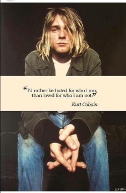 avrilzombie121:  So something i found the other day on google! Credit does to the person whom created this. But I’m taking the credit for the paragraph below btw i wrote it.         Kurt Cobain is amazing i love his music and in which the way he carried
