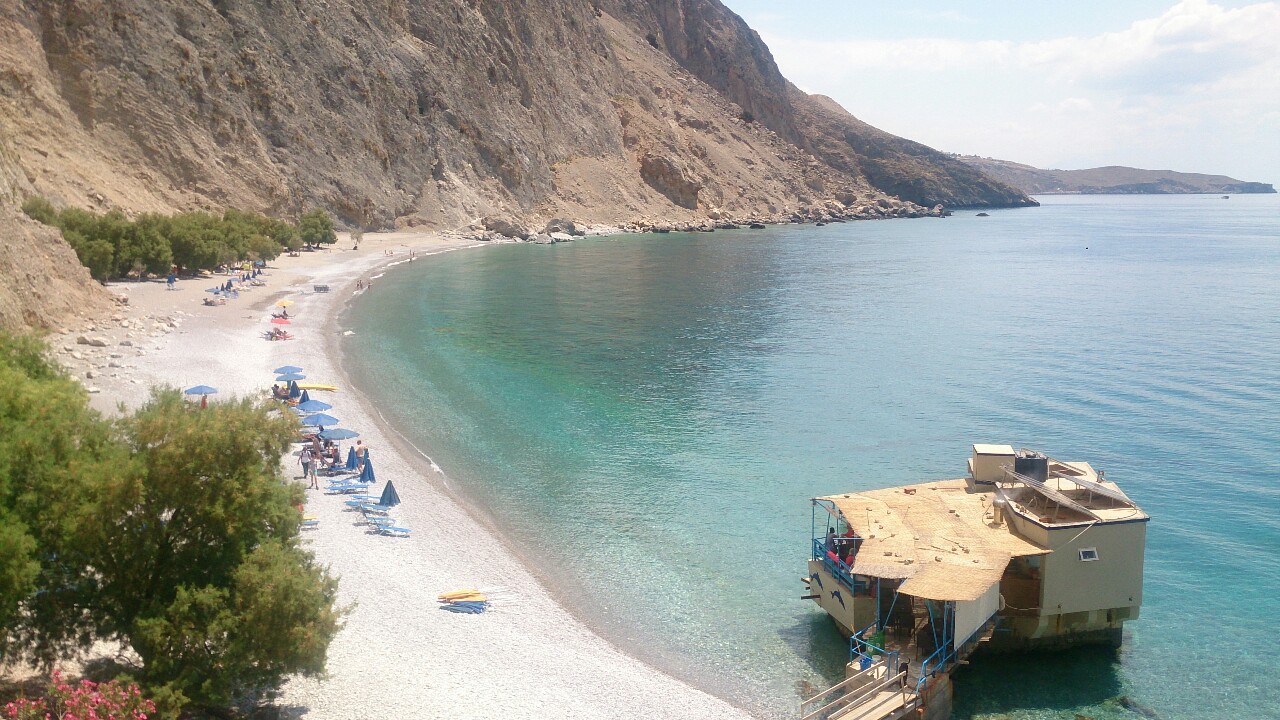 Sweet Water Beach. Nudist far right. 