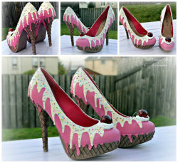 shop-cute:Custom Drippy Cupcake Heels (Choose Colors)贏.55