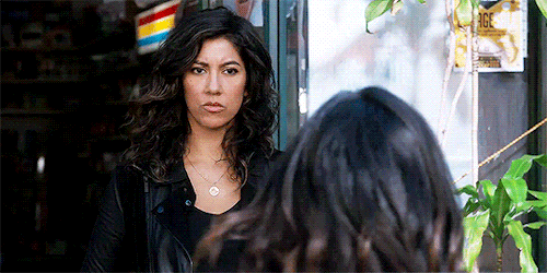 davis-viola:Rosa! What the hell are you doing?Watch Rosa Fall Hard for Gina Rodriguez on Brooklyn Ni