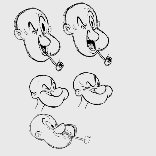 At first I just felt like doodlin’ Popeye. Then it turned into some animation. And then it got weird