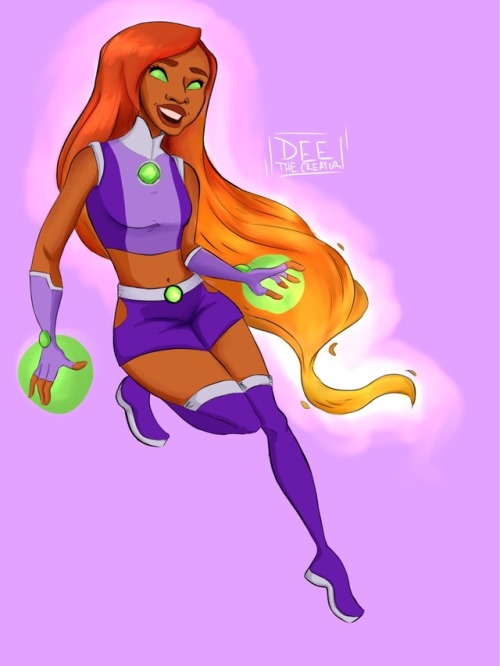 STARFIRE @christopherjonesart (Anna Diop is playing her in the live action! So hype!!)