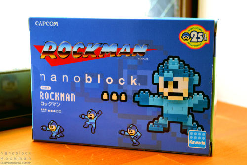 okamidensetsu:  Nanoblock Rockman This is one of the coolest things I have ever gotten. From the packaging down to the actual set inside - it’s just perfection. The price is a little up there as expected with Nanoblocks (and the license itself), but