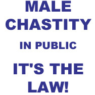 What if there was a law about male chastity in public, and then you’d see signs…