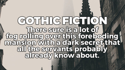 ouroboroscyclegroup:Every Literary Genre Summed Up in a Single Sentence
