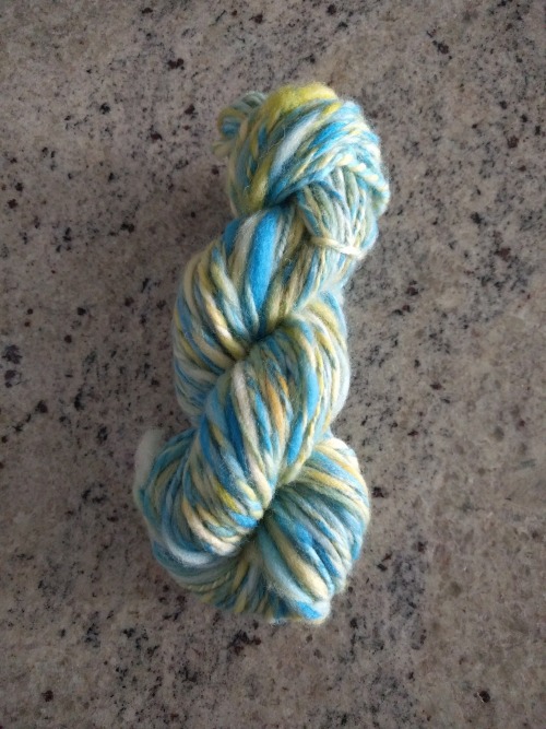 Handspun Yarn!About 35g, very thick and thin (I’m not great at spinning yet, and have barely done it