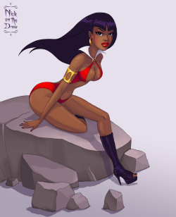 fyblackwomenart:  Vampirella Nubia by nickonthedraw