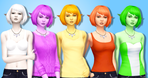 dcwnandout:  15 Base Game Female Tops in Sorbets Remix Updated recolours of my original post&nb