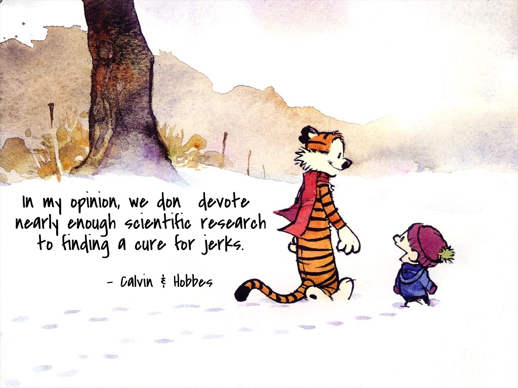 ahowlingcrab:  Bill Watterson (Calvin &amp; Hobbes) really knew what he was