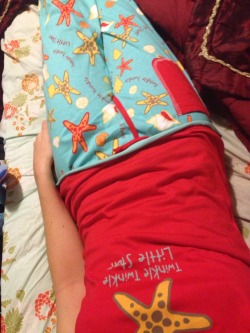 onehornygirly:  For someone who wanted to know what pjs.  Normal ones.