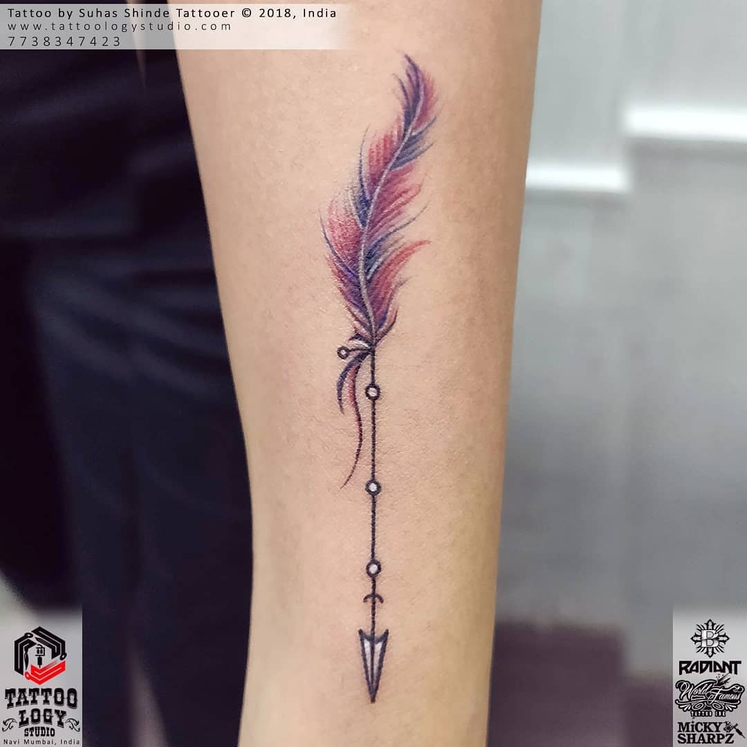 Feather and Arrow Tattoo  Tattoo Designs Tattoo Pictures