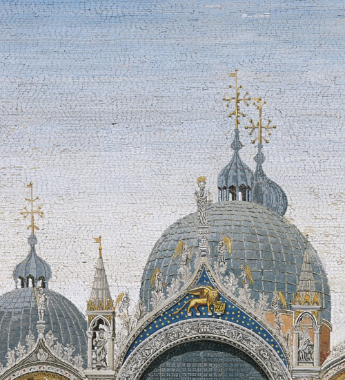 Micromosaic with view of the Basilica of San MarcoCerato, E., Artist 1907 / Medium: grout, glass, go