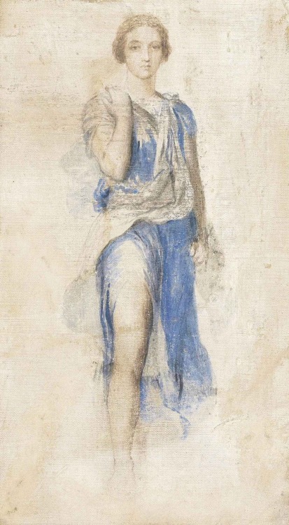 songesoleil: Study for the figure of Diana in the fresco ‘Apollo and Diana’. Oil on Canv