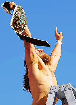 shitloadsofwrestling:  WWE Intercontinental Champion Daniel Bryan [March 29th, 2015]On the showcase of immortals, several wrestlers proved that the indies breeds the future, as Cesaro, Seth Rollins, and this beautiful creature, Daniel Bryan, now hold