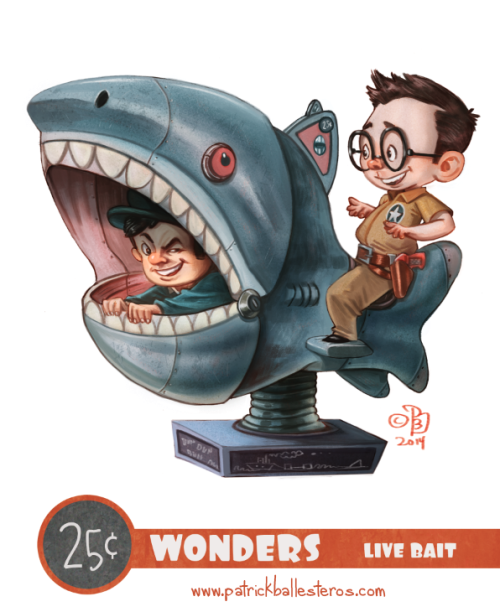 nerdsandgamersftw:  Artist Patrick Ballesteros created this amazing series called 25 Cent Wonders in which he re-imagines favorite characters as children.  “25 Cent Wonders is my salute to all the kids who never wanted to leave that ride outside