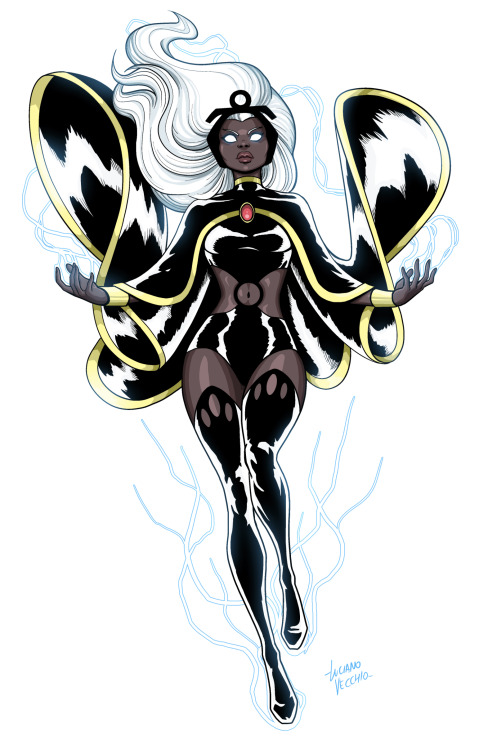 prince-of-legba: lucianovecchio:Original STORM!I was finally asked to draw The Goddess in my favorit