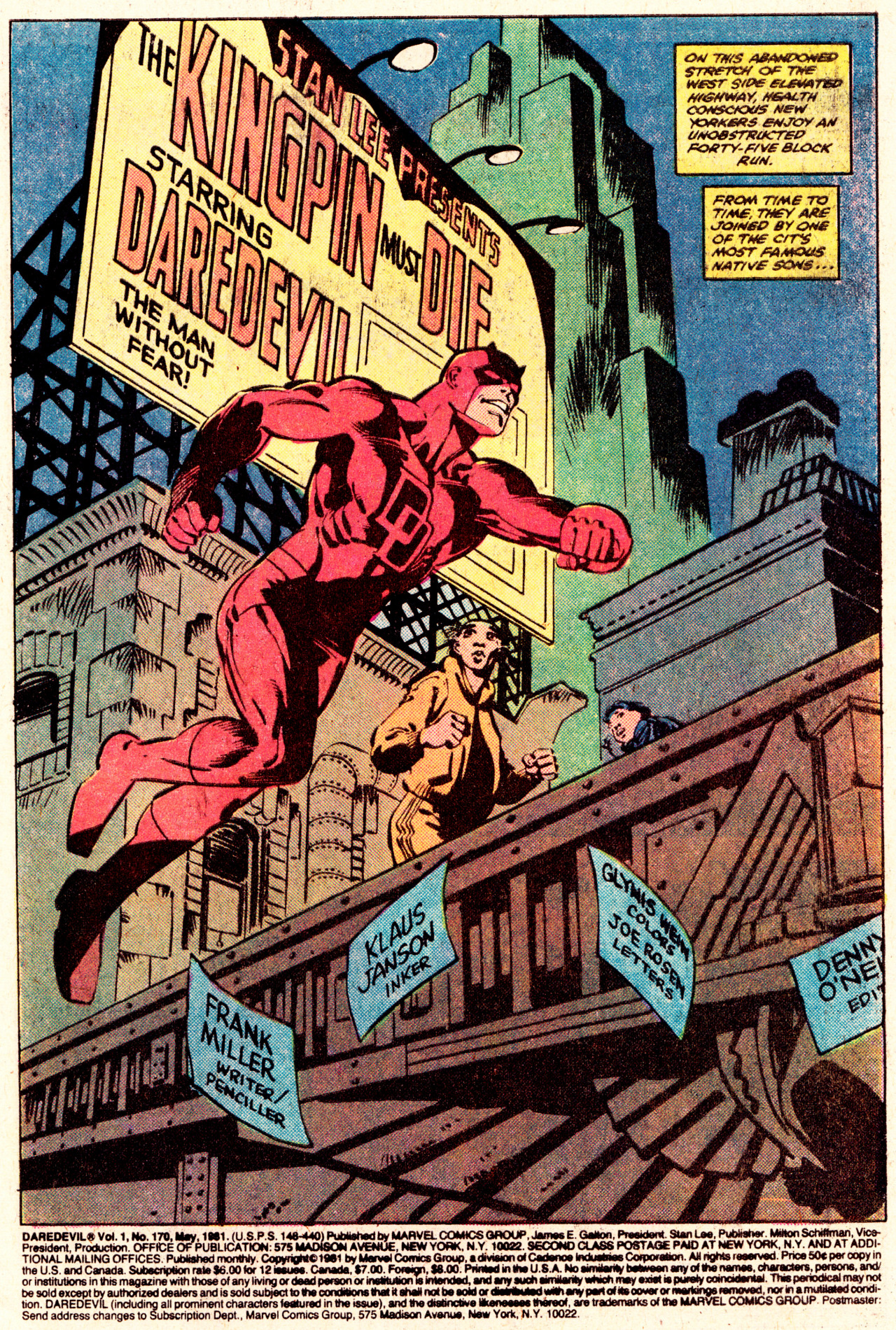 jthenr-comics-vault:  Splash Page FromDAREDEVIL #170 (May 1981)