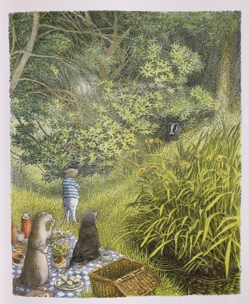 I absolutely adore the illustrations in this Wind in the Willows book. 