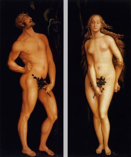 hans-baldung: Adam and Eve, 1524, Hans BaldungMedium: oil,panel