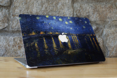 wordsnquotes:  culturenlifestyle:Artistic Computer Decals Inspired by Classical Art WallMac produces artistic removable Macbook skins. They create colorful and photographic prints that would appeal to anybody and caters to every kind of personality.