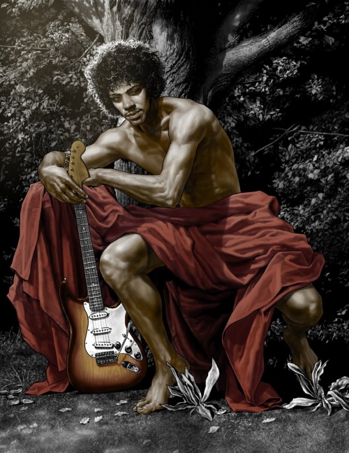 ungoliantschilde:  Lee Bermejo ~ Musician Portraits for XL Magazine, from Italy. This is part 1 of 2. Check out http://leebermejo.blogspot.com.  In the same order I posted them: -Johnny Cash -Bon Scott -Elvis Presley -Michael Jackson -Janis Joplin and