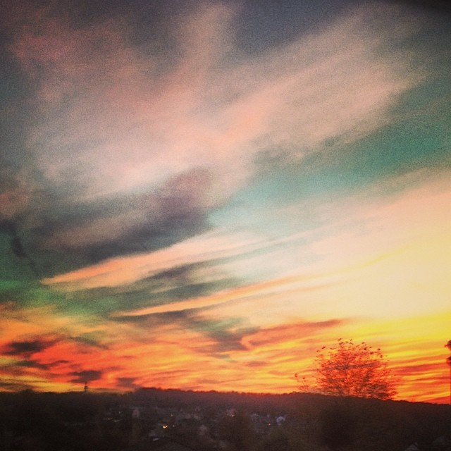 #cloudporn from last night. #skyporn #clouds #sky #sunset #beautiful #fall #autumn