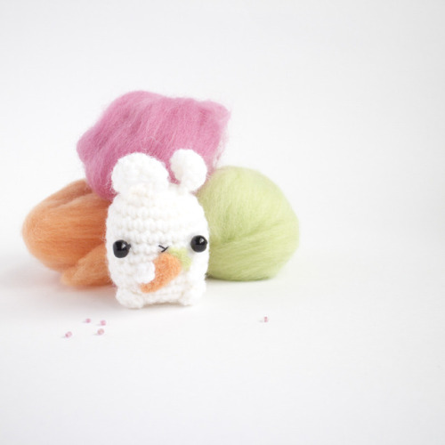 Here are some mini amigurumi bunnies! The crochet pattern is 50% off in my shop this week.