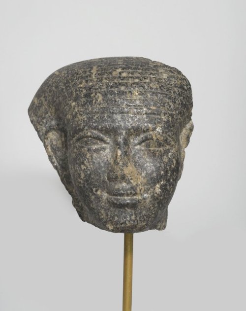 Fragmentary head from a statueEgyptian, Middle Kingdom, c. 1759-1675 B.C.black graniteBrooklyn Museu