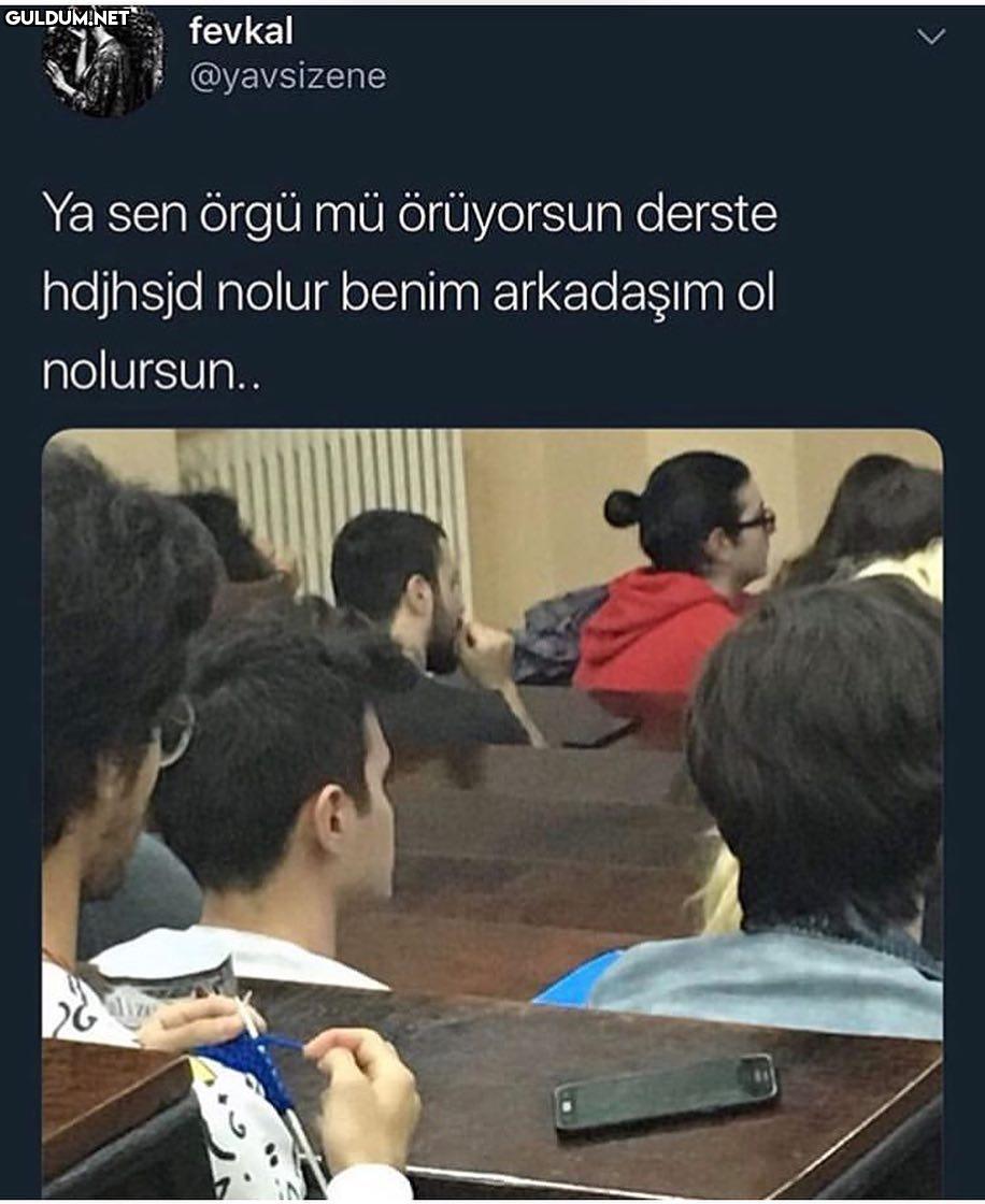 Ya sen örgü mü örüyorsun...