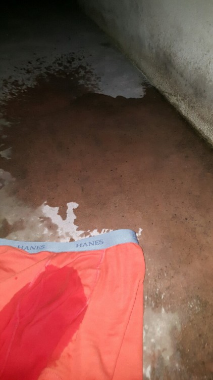 mrdesperation:  Went out last night. Had a few drinks. Came home, and made a big mess. I really like the way the wet shows in these boxers. My favorite to wet for sure! Wanna see the video? 