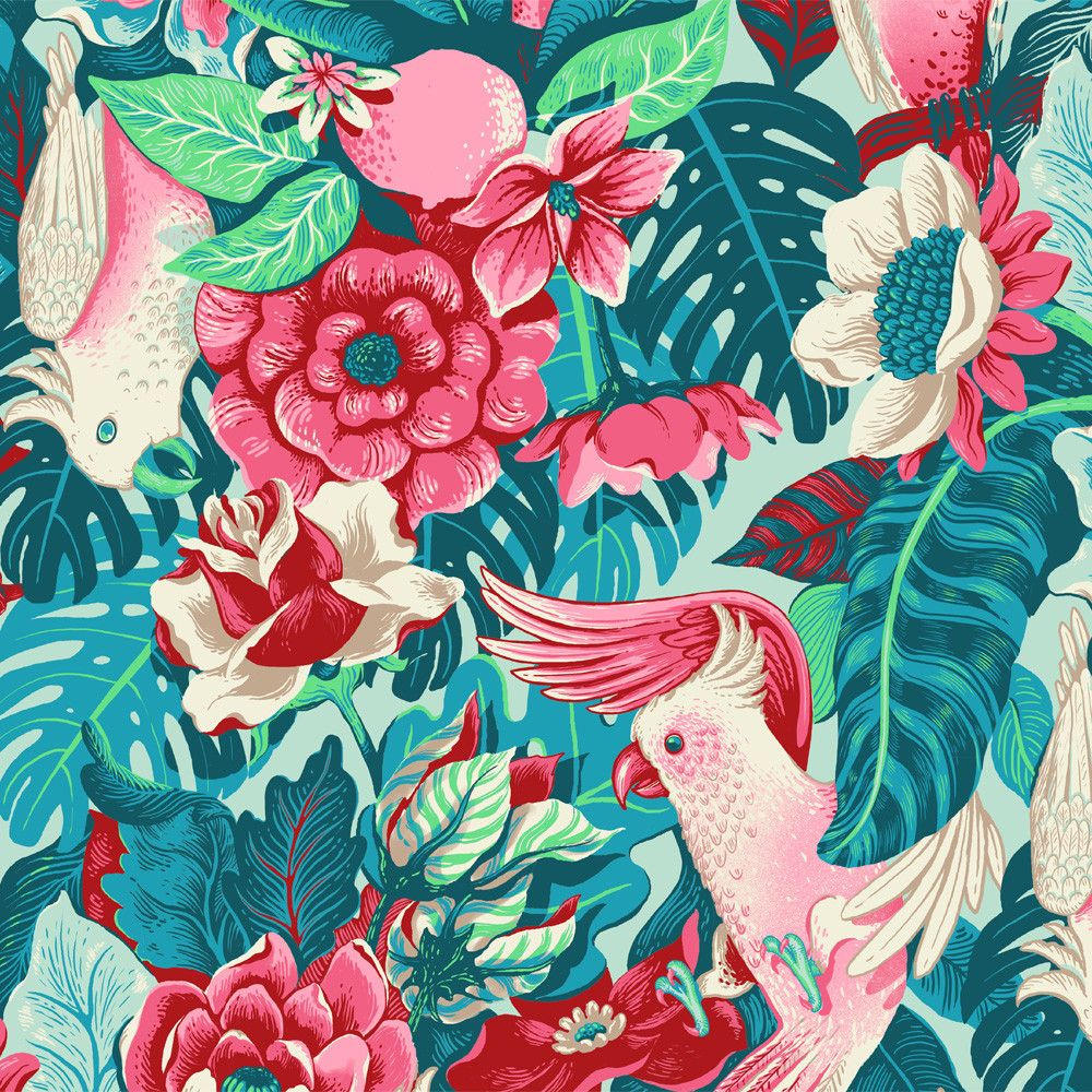 dsgn-me:  Florida Tapestry. Fashion pattern.  (by Lidija Paradinovic Nagulov) 