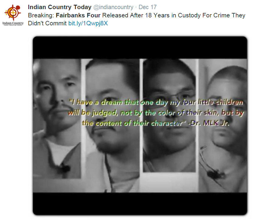 Four Innocent Native Americans Jailed For 18 Years, Set Free – But Only After Agreeing